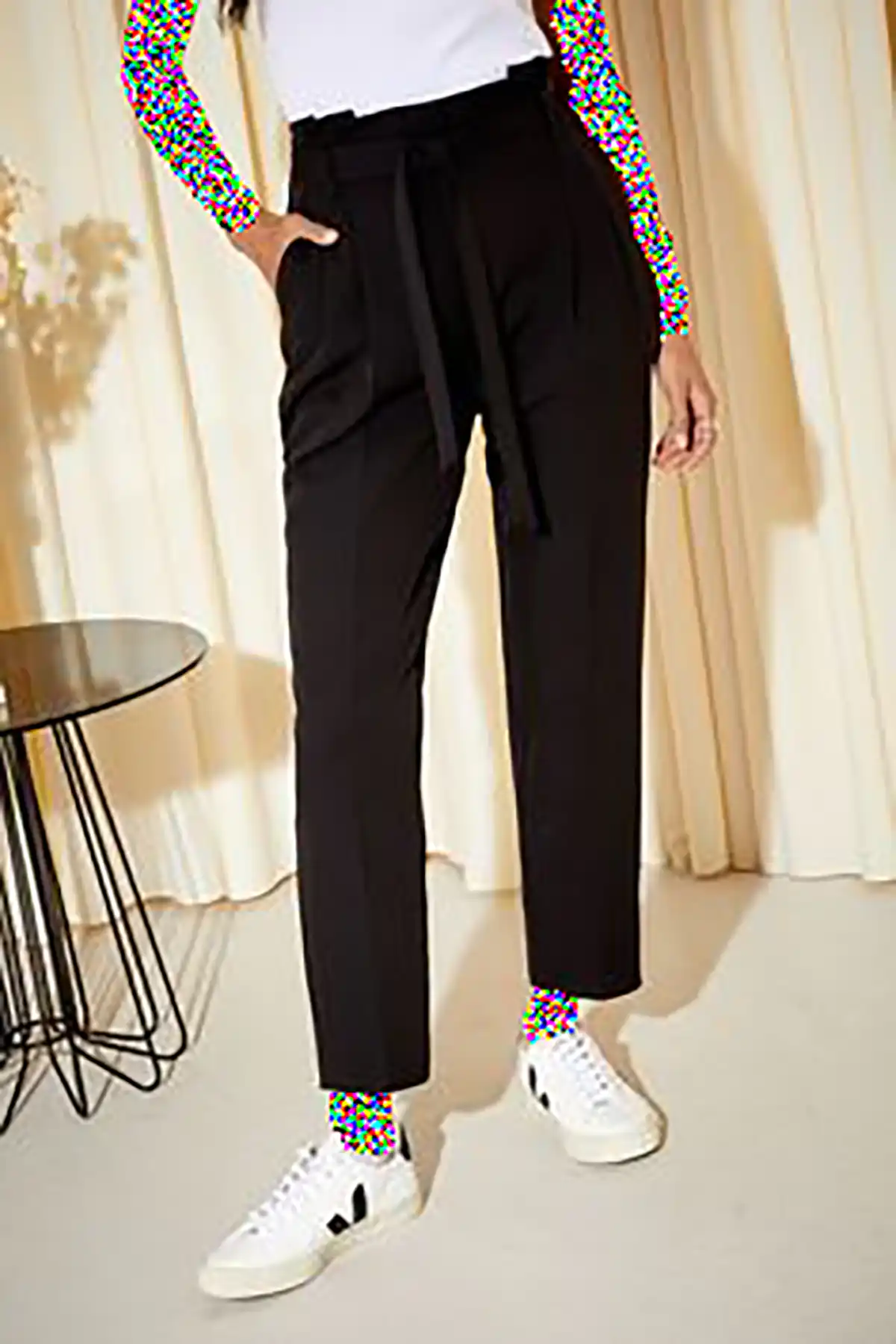 شلوار راسته زنانه پارچه ای ساده