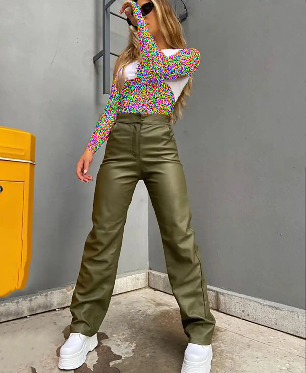 شلوار سبز زنانه 