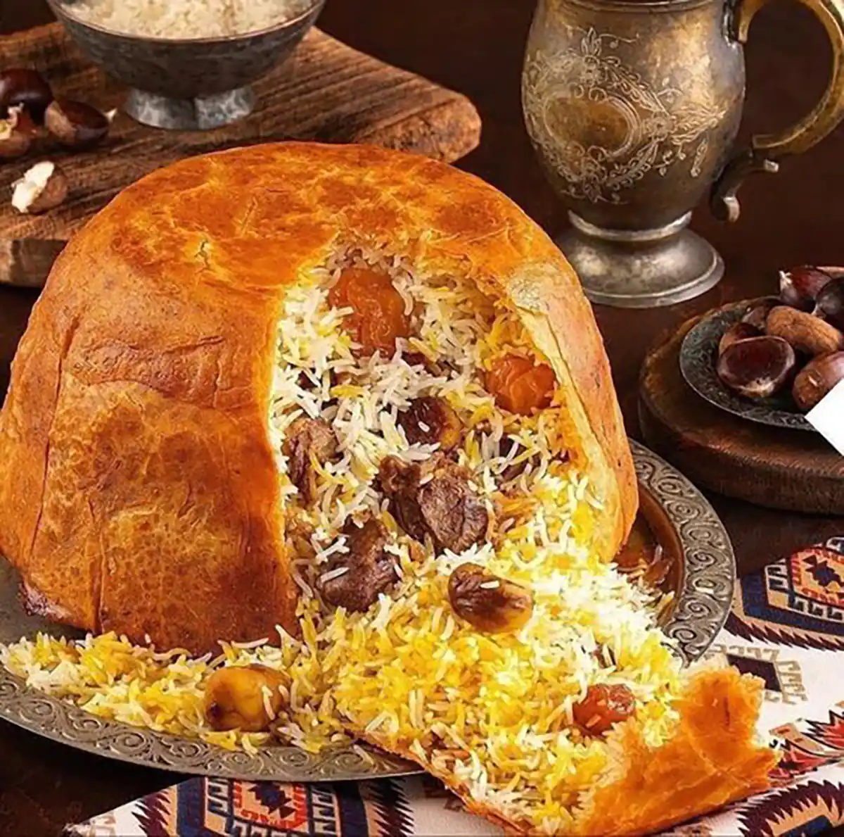 طرز تهیه ته چین مرغ مجلسی 