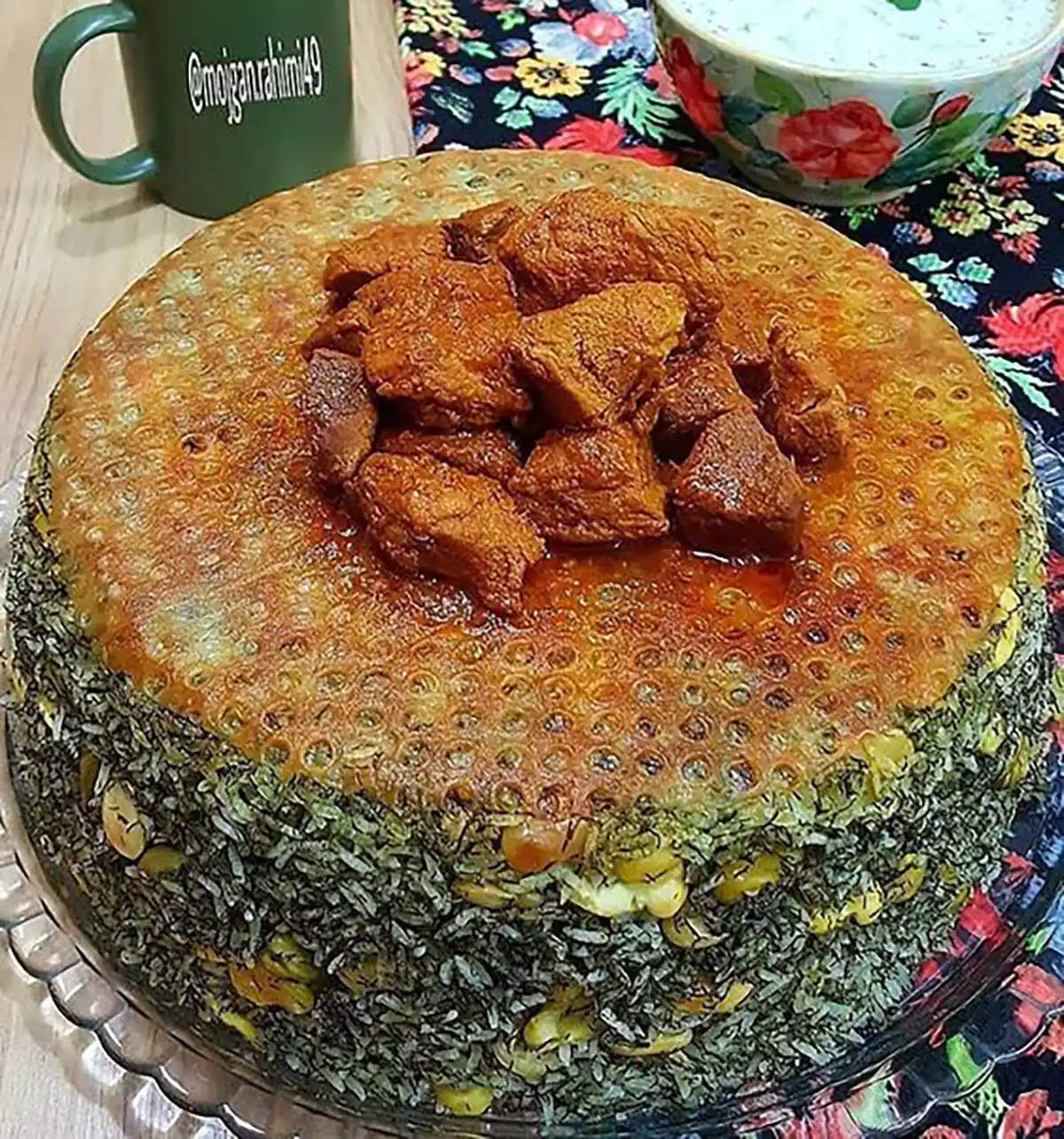 طرز تهیه ته چین مرغ زعفرانی برای ۴ نفر 