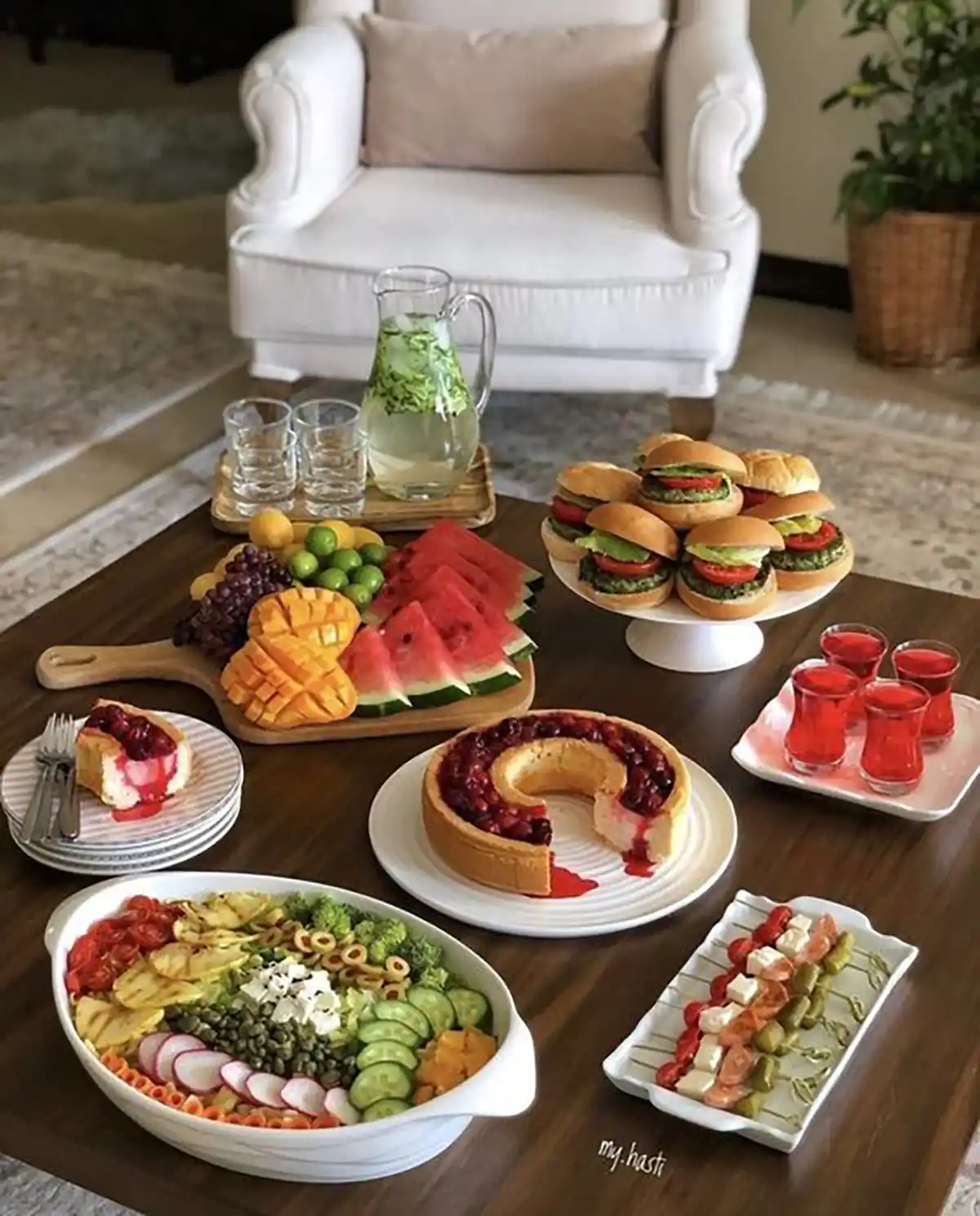 تزیین غذا ساده