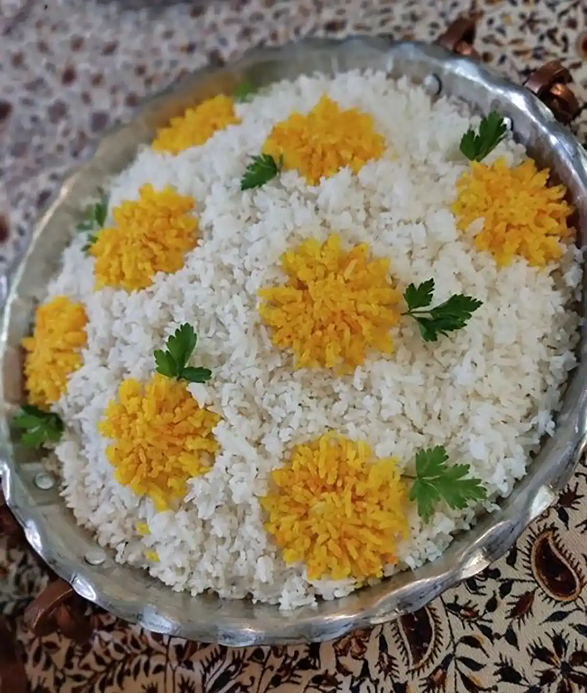 تزیین برنج بدون قالب 