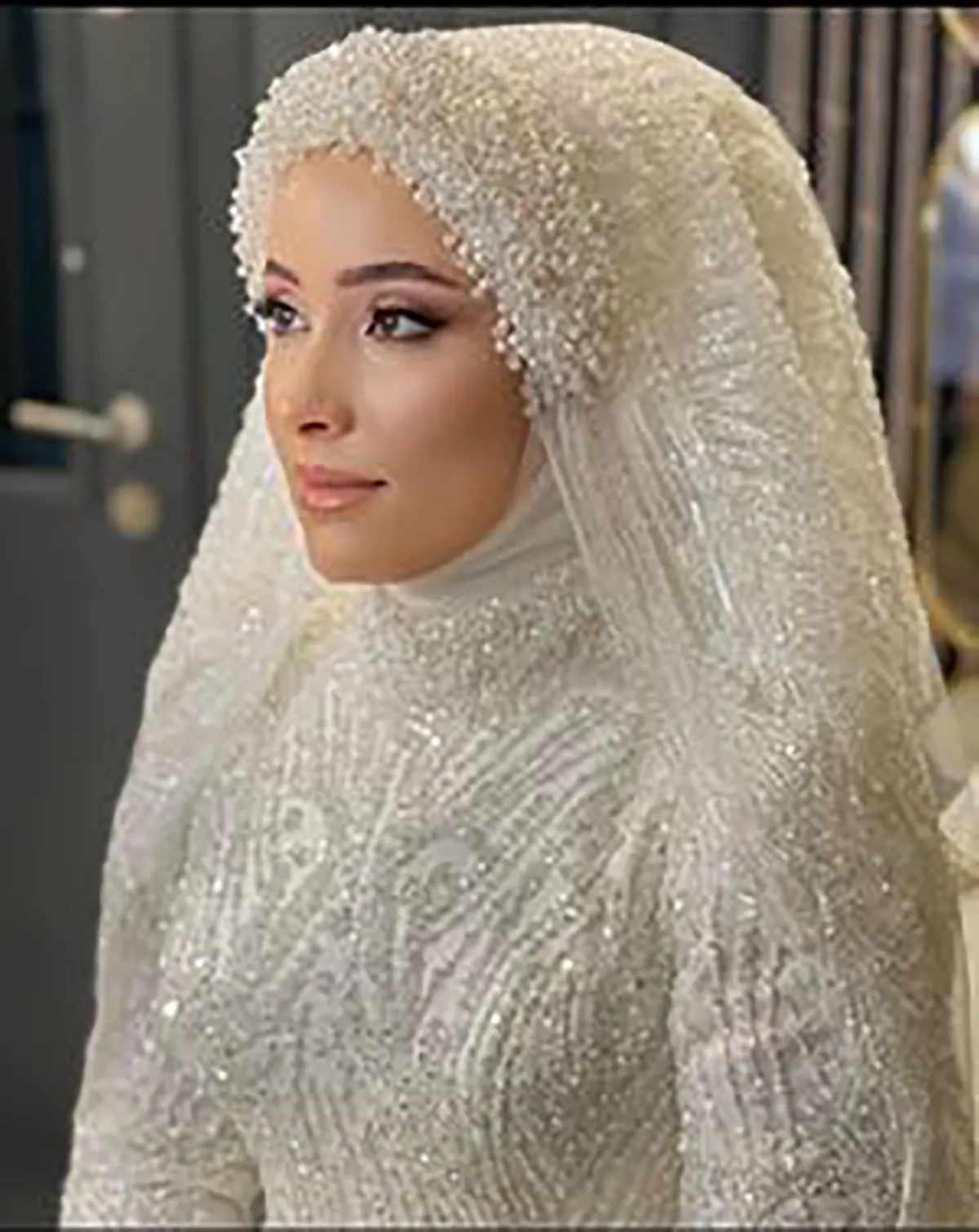لباس عروس باحجاب  
