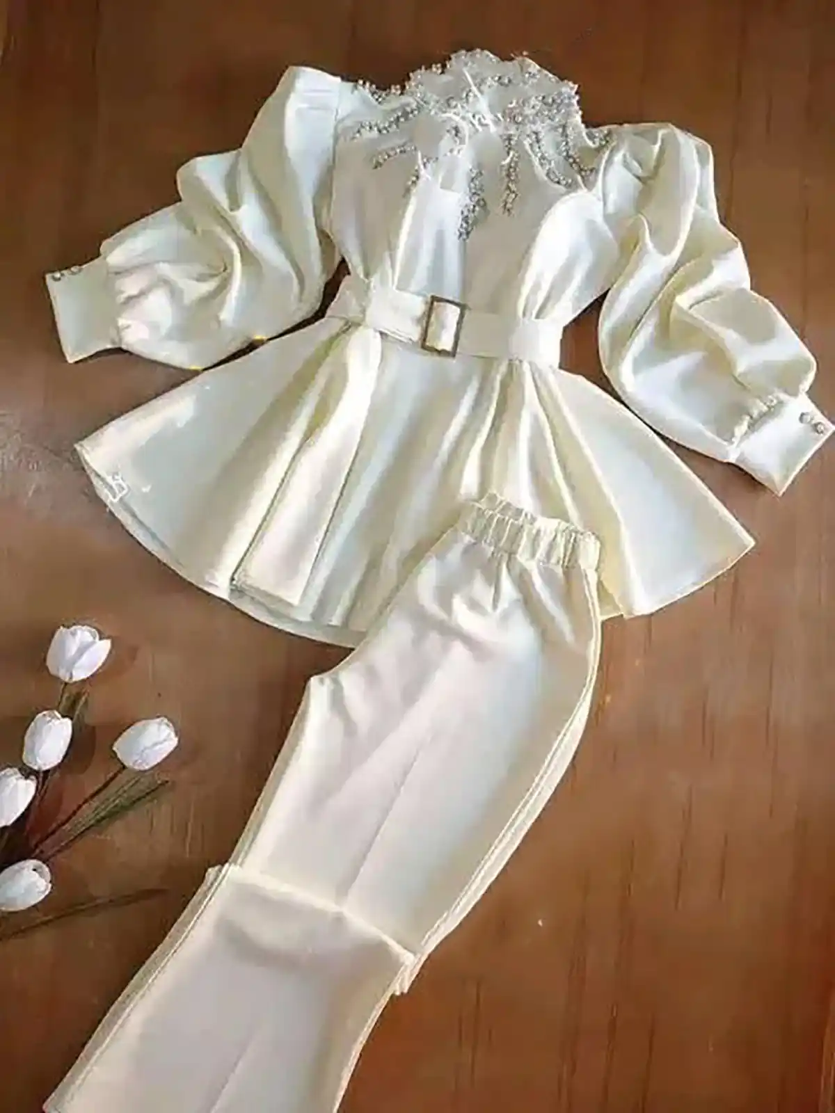 شلوار مخمل پلنگی زنانه