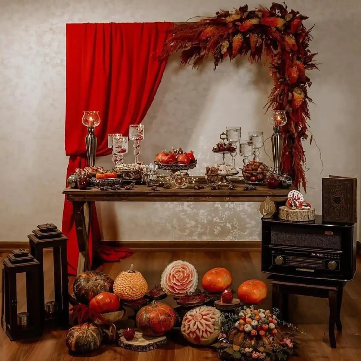 تزیین شب یلدا برای عروس اینستاگرام