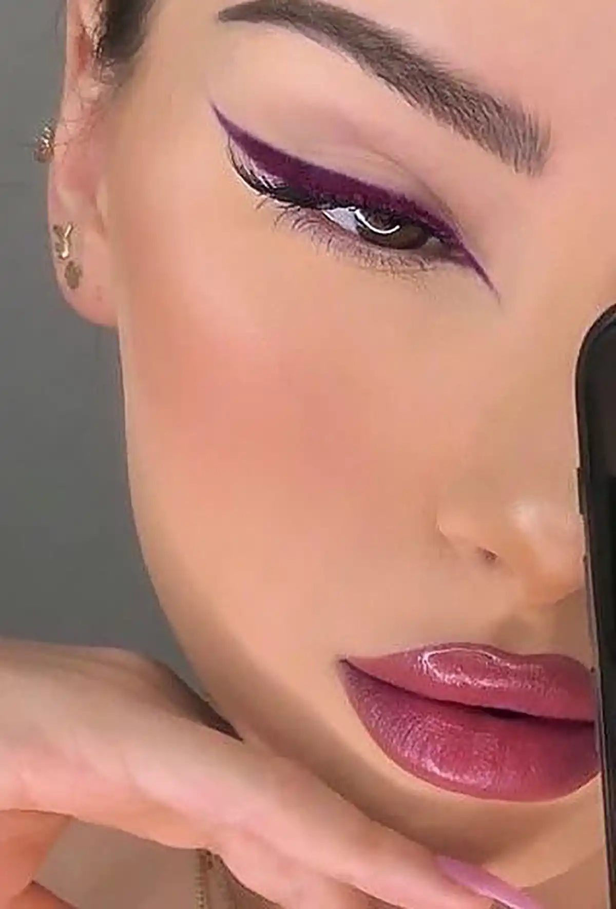 مدل خط چشم رنگی ساده خط چشم فانتزی دخترانه 