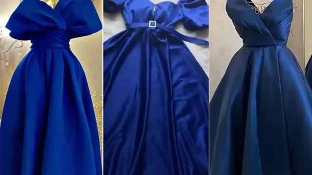 کالکشن لباس مجلسی آبی تیره برای مراسم رسمی