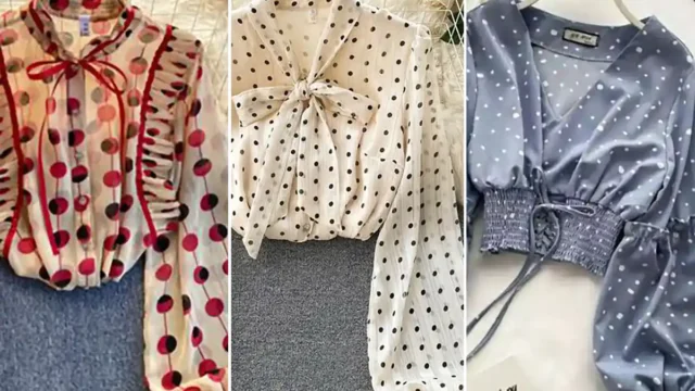 15 مدل شومیز خال خالی جدید برای مهمانی‌ها + گالری تصاویر