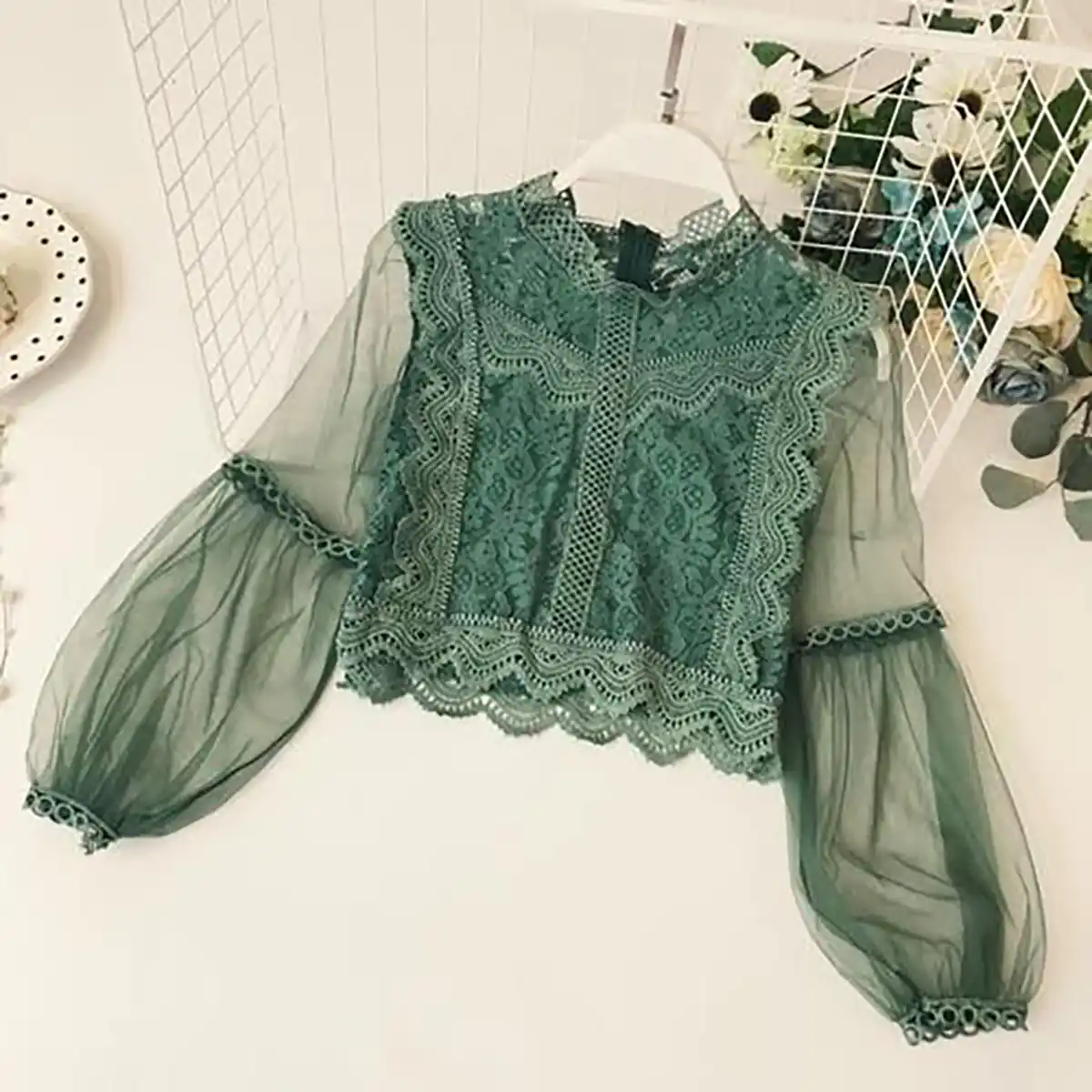 شومیز با گیپور 