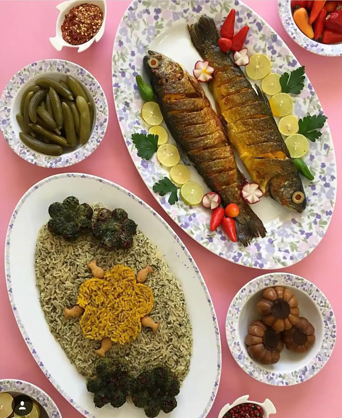 تزیین ماهی برای مهمانی 