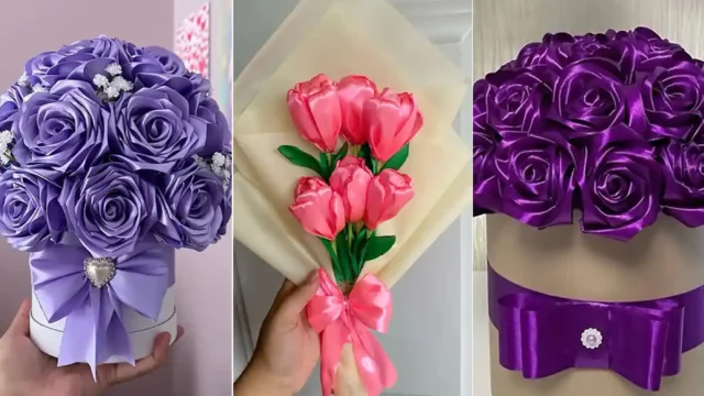 دسته گل روبانی خاص و ماندگار برای هدیه به عزیزانتان