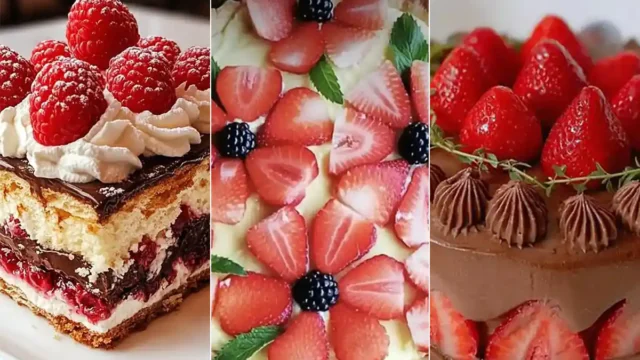 15 ایده‌ جذاب برای تزیین کیک توت فرنگی + عکس