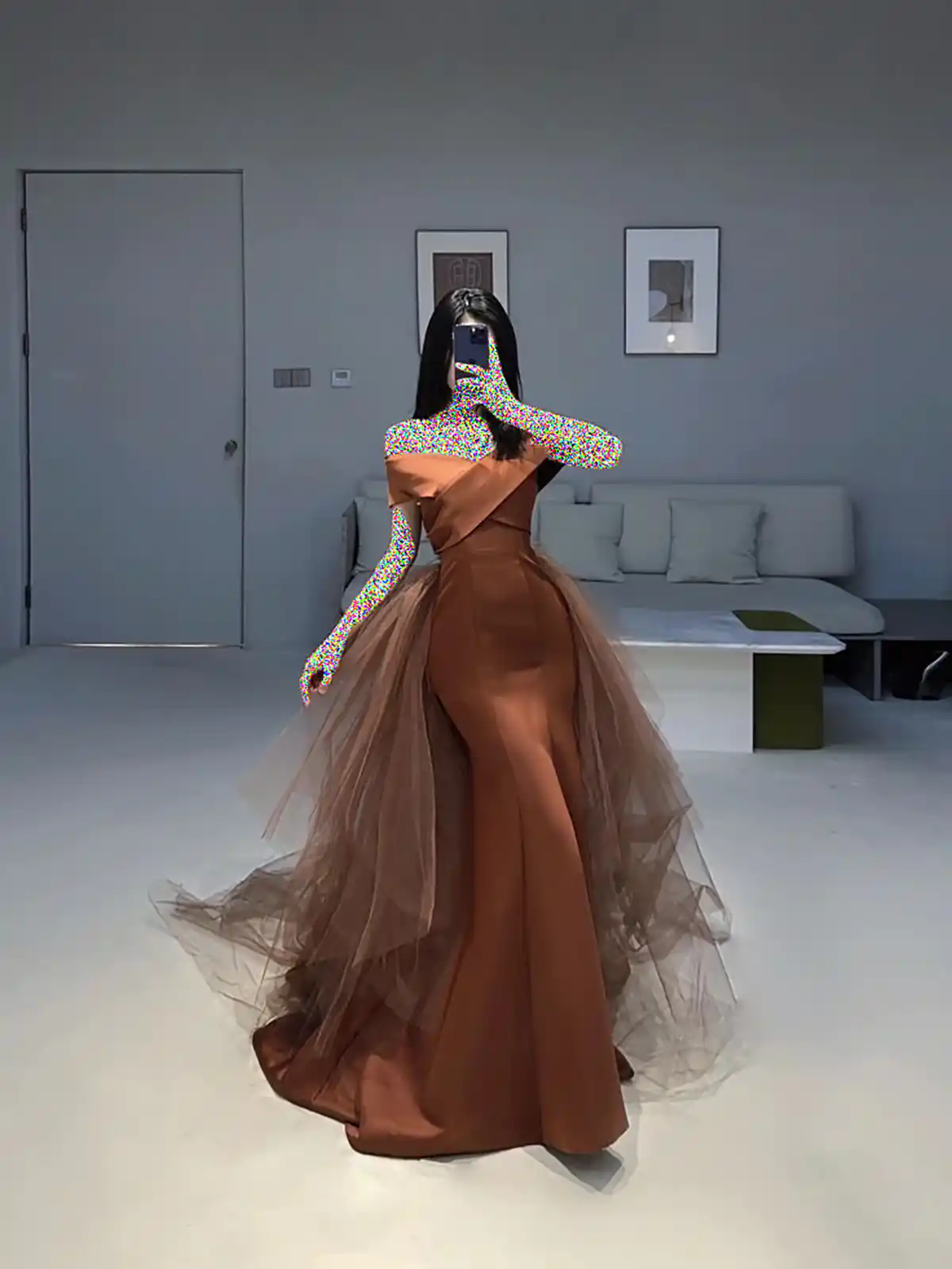 لباس مجلسی مدل ماهی چاکدار 