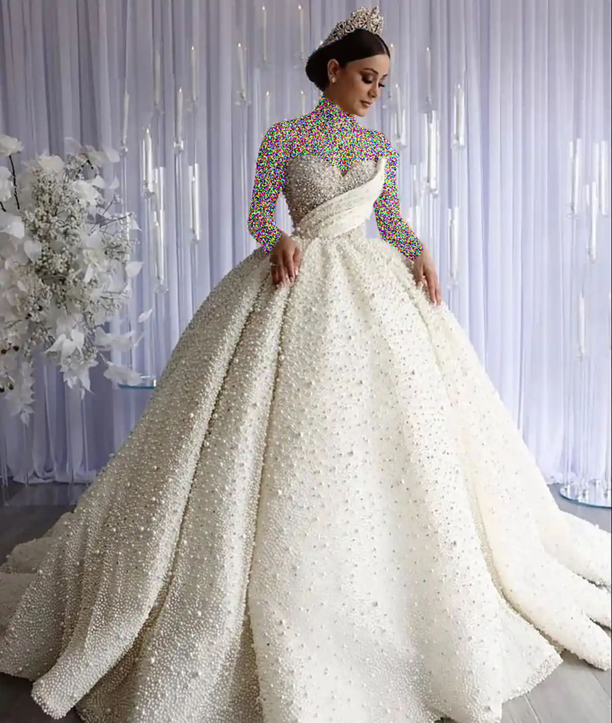 لباس عروس ساده و شیک خارجی