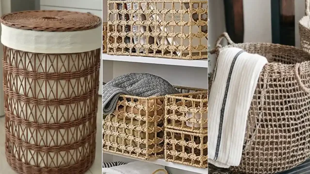 مدل سبد حصیری بزرگ و کوچک متناسب فضای منزل