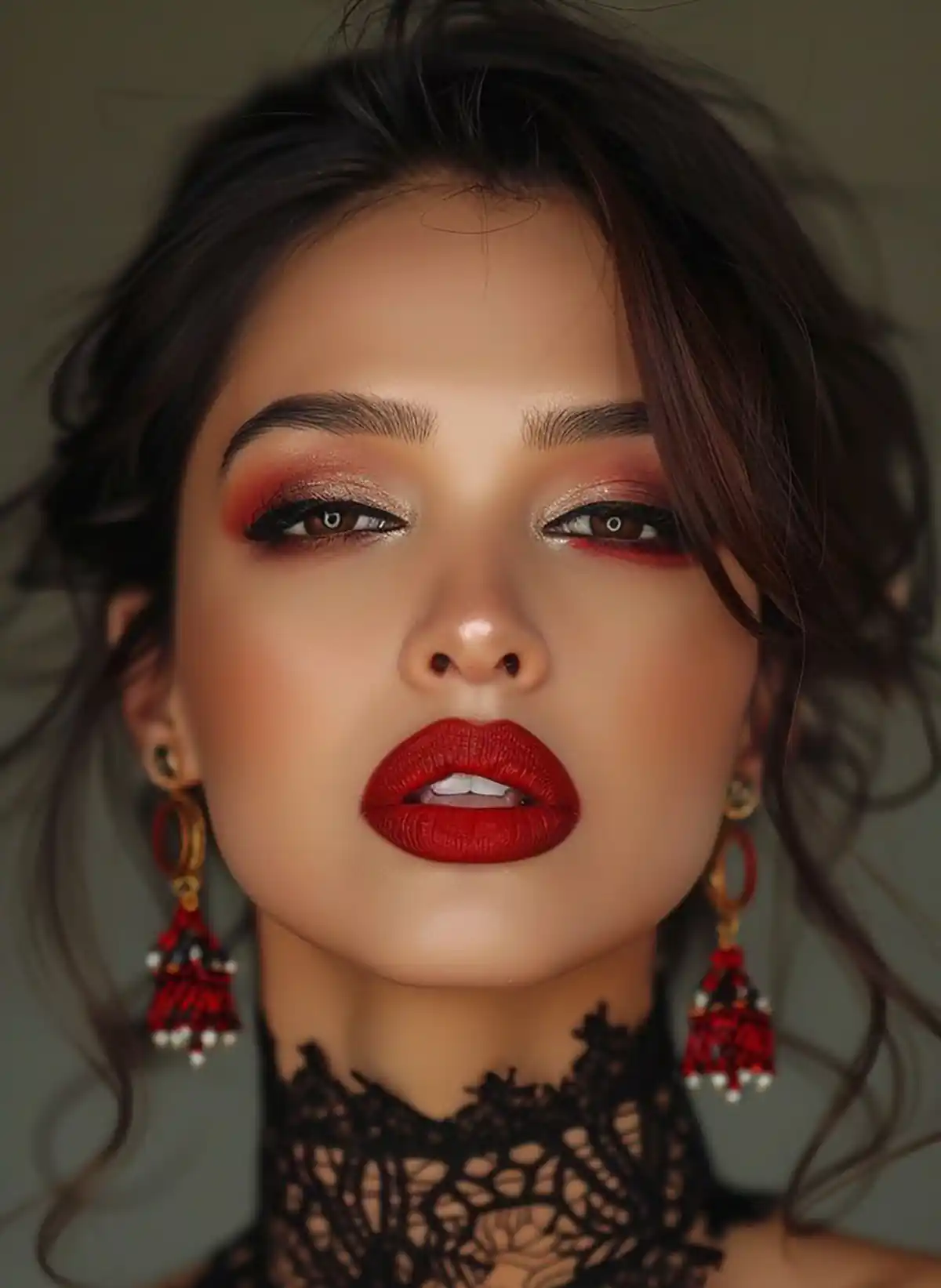 رژ لب قرمز مخملی