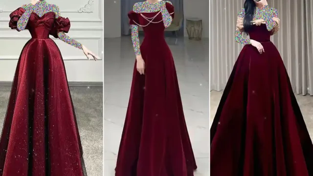 مدل لباس مجلسی زرشکی پرطرفدارترین‌ها در دنیای مد