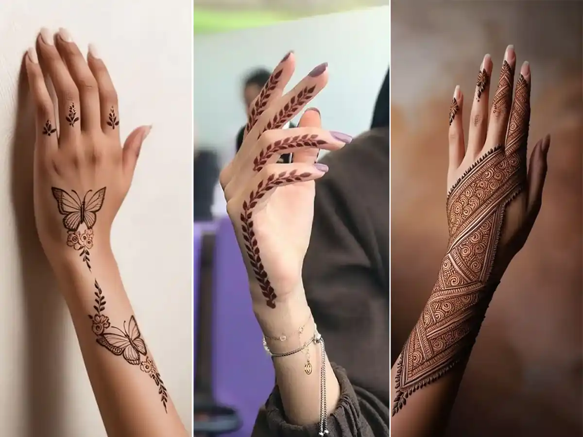 نقش حنا ساده و شیک عکس حنا 