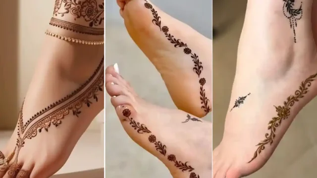ایده‌های جدید طرح حنا روی پا برای عروس + گالری تصاویر