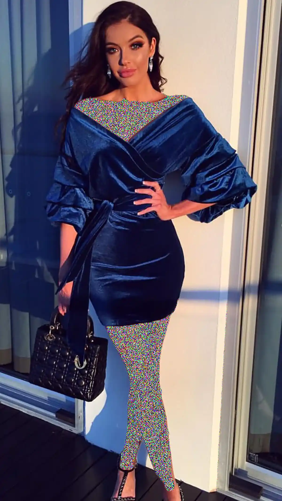 پیراهن مخمل زنانه