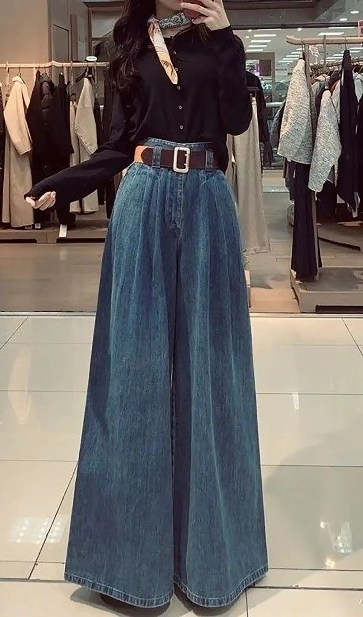 شلوار نیم بگ زنانه 