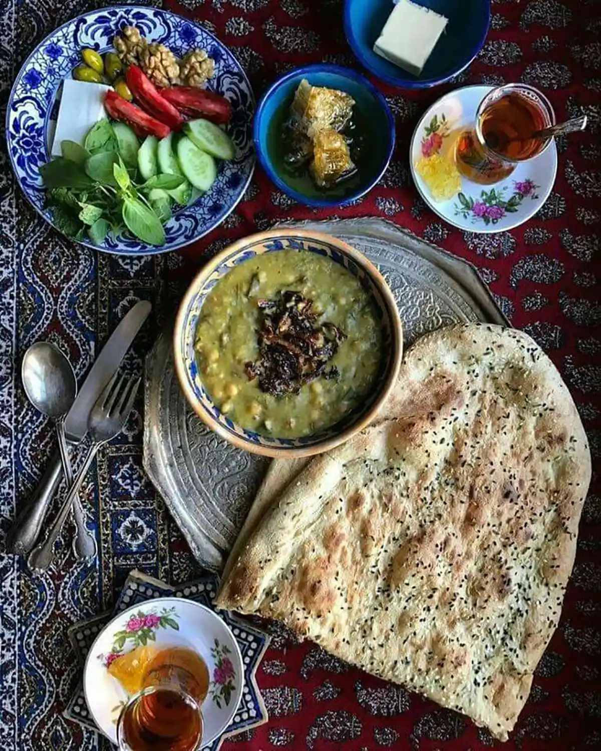 تزیین سفره افطار برای مهمان 