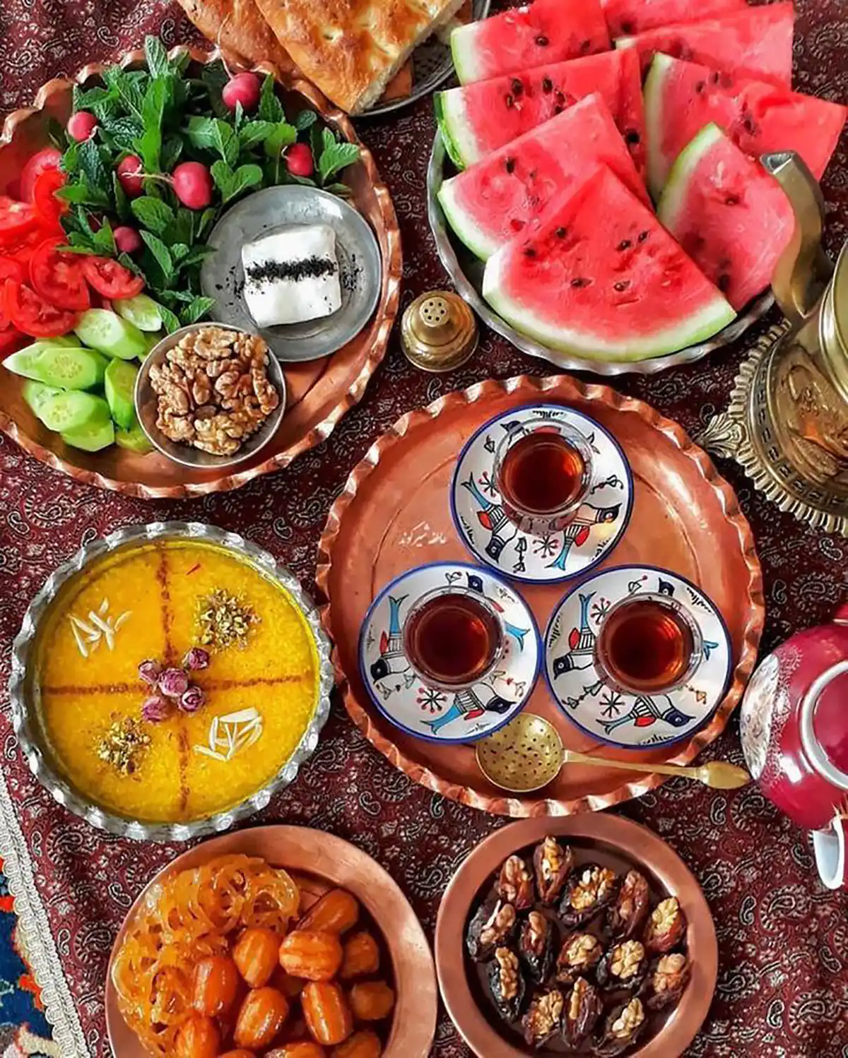 تزیین سفره افطار برای مهمان 