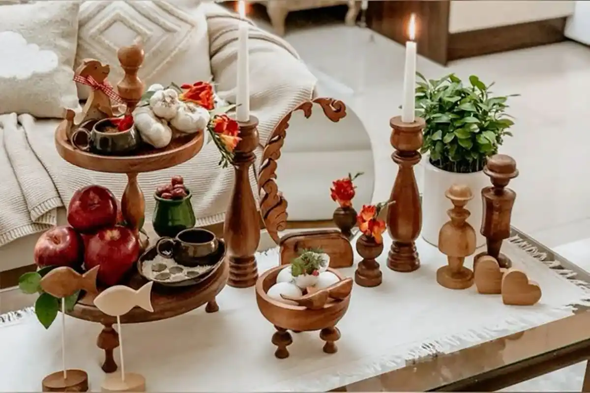 سفره هفت سین چوبی