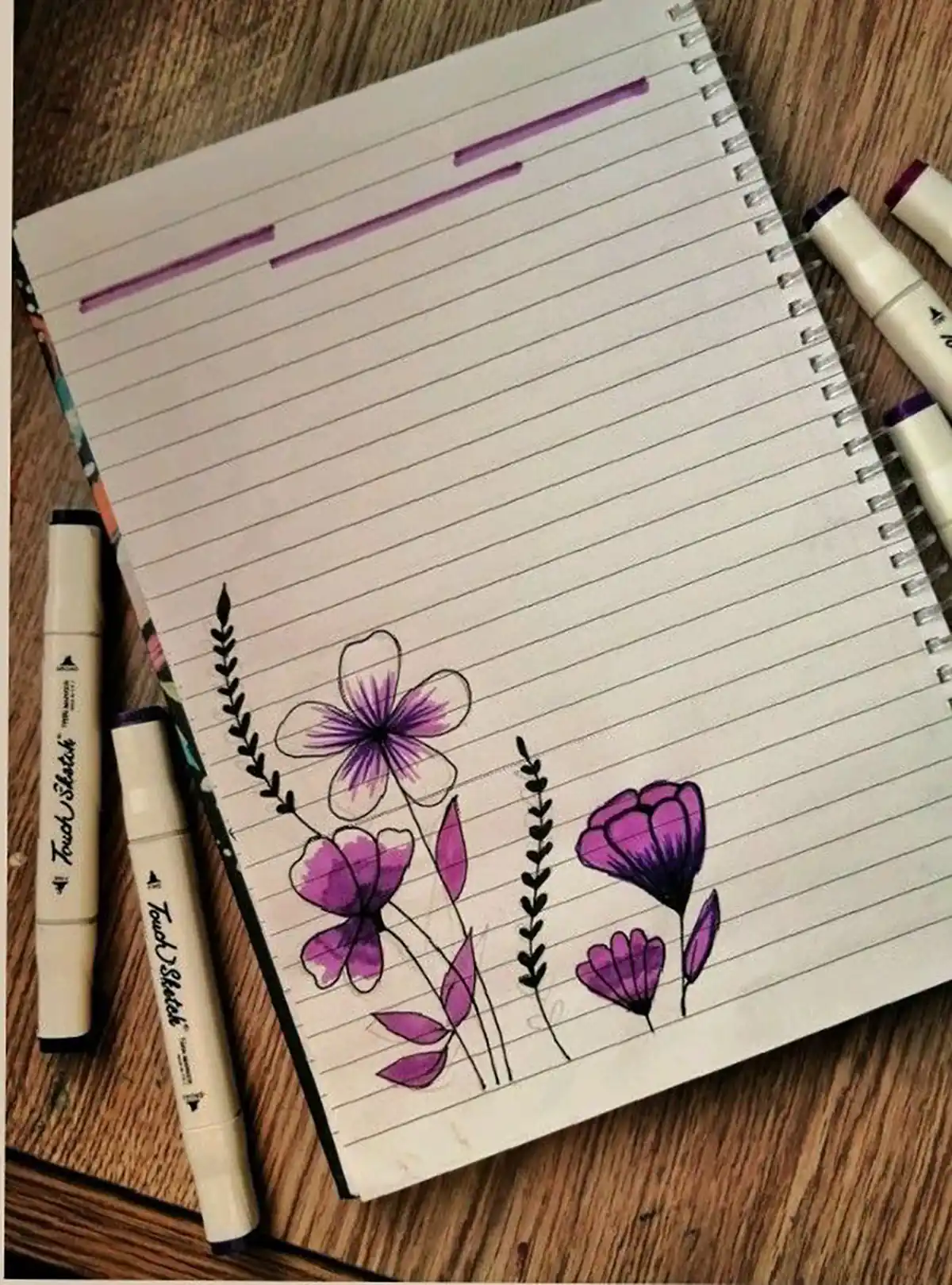نقاشی حاشیه دفتر مشق جدید آسان