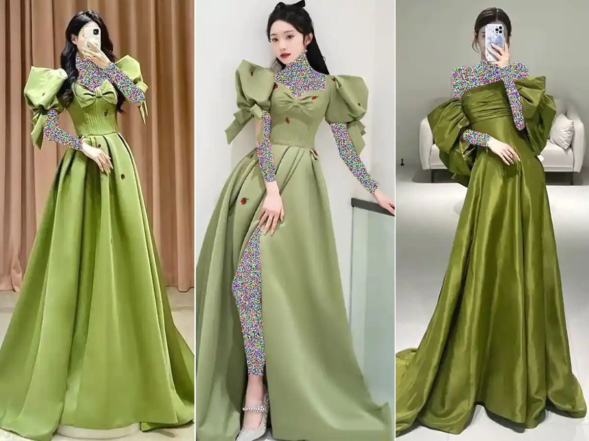 لباس مجلسی سبز زمردی 