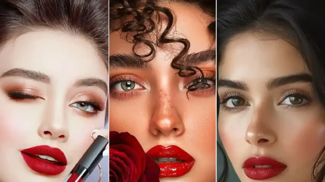 انواع میکاپ با رژ قرمز کلاسیک تا آرایش مدرن