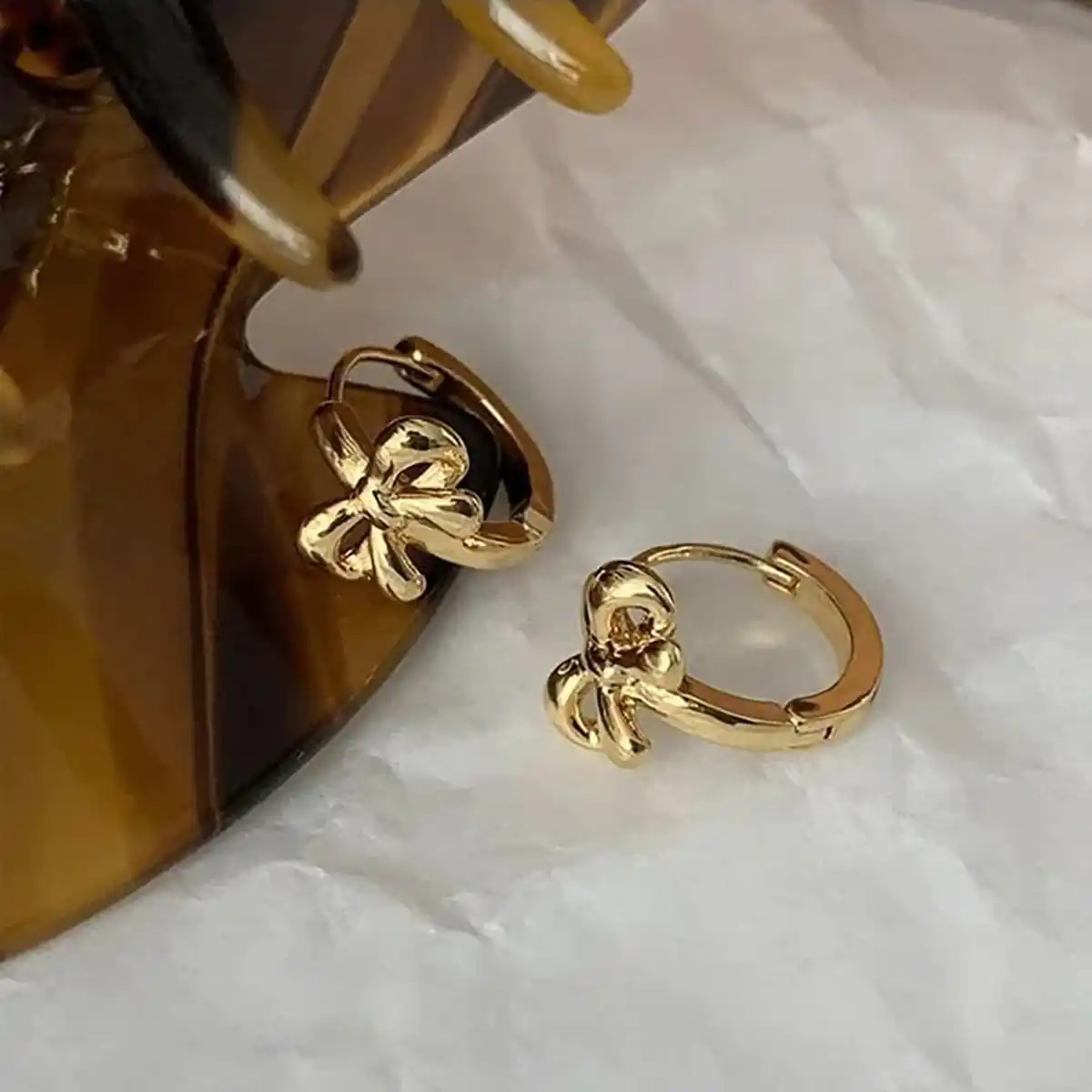 گوشواره حلقه ای کوچک طلا 