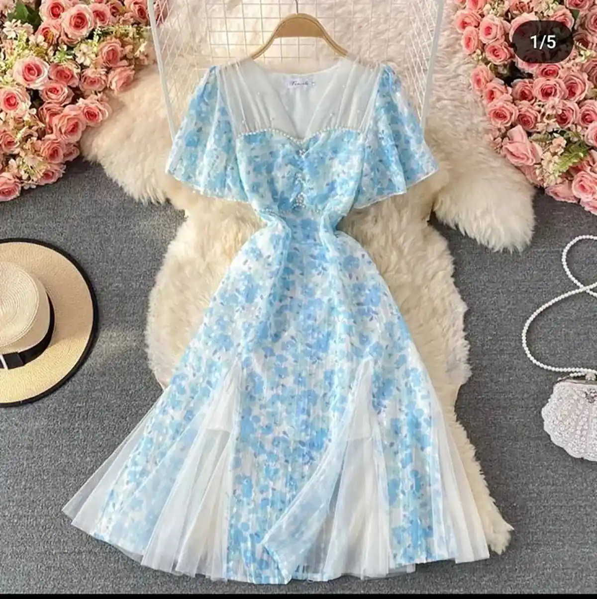 لباس مجلسی آبی روشن