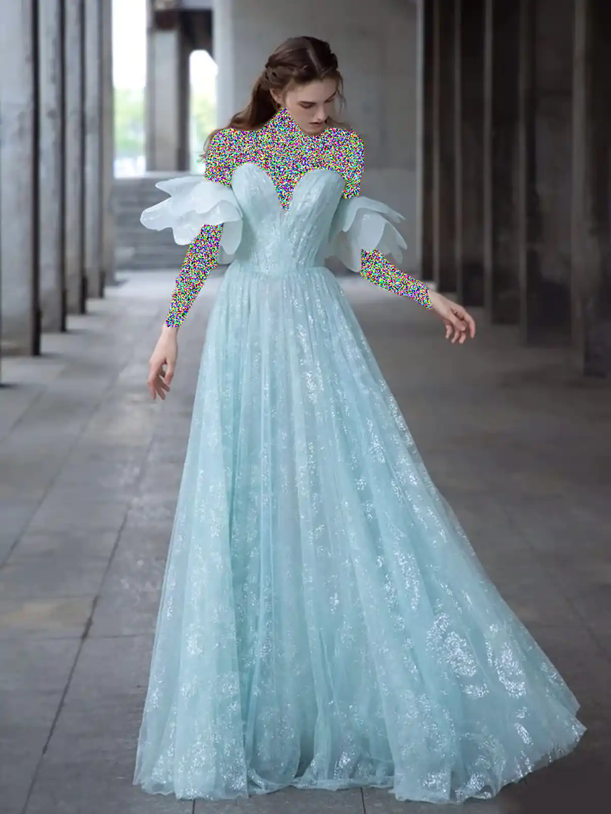 لباس مجلسی آبی روشن
