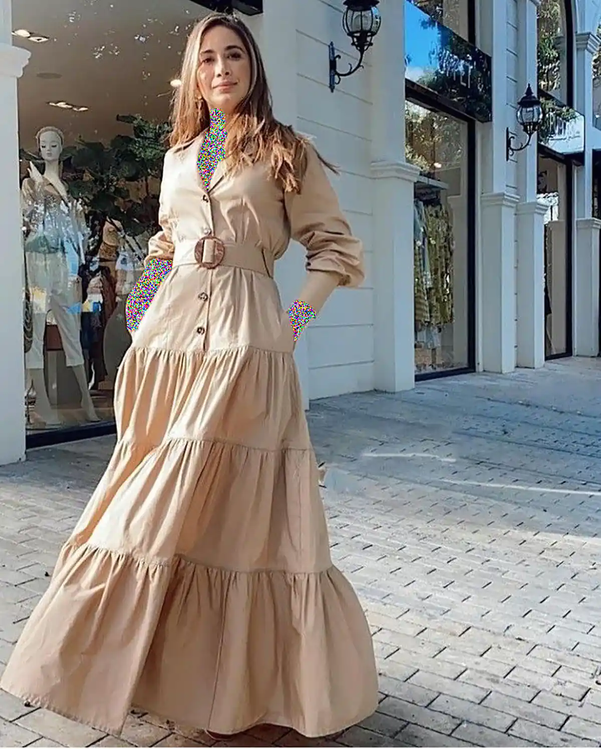 لباس چین دار عروسکی کوتاه 