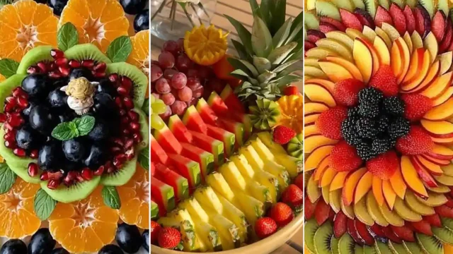تزیین میوه اسلایس شده برای مهمانی‌های لاکچری