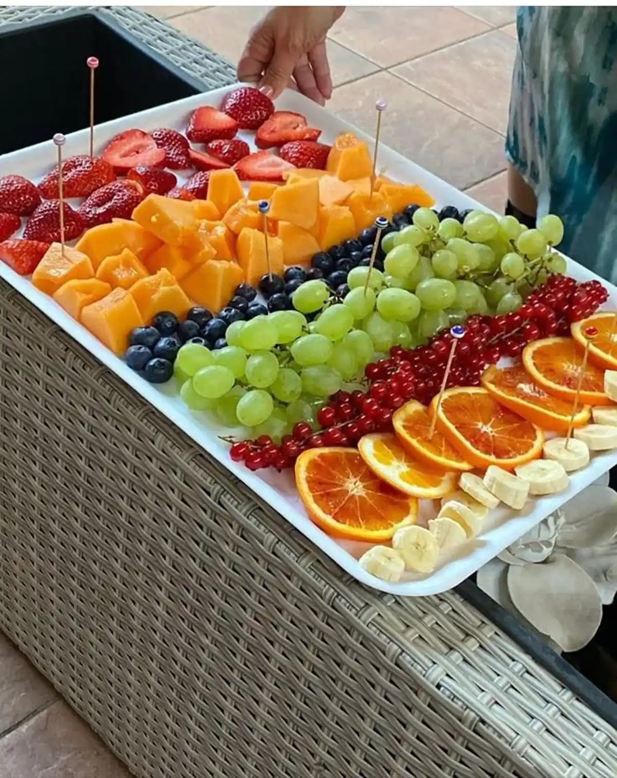 تزیین میوه شب یلدا در سینی