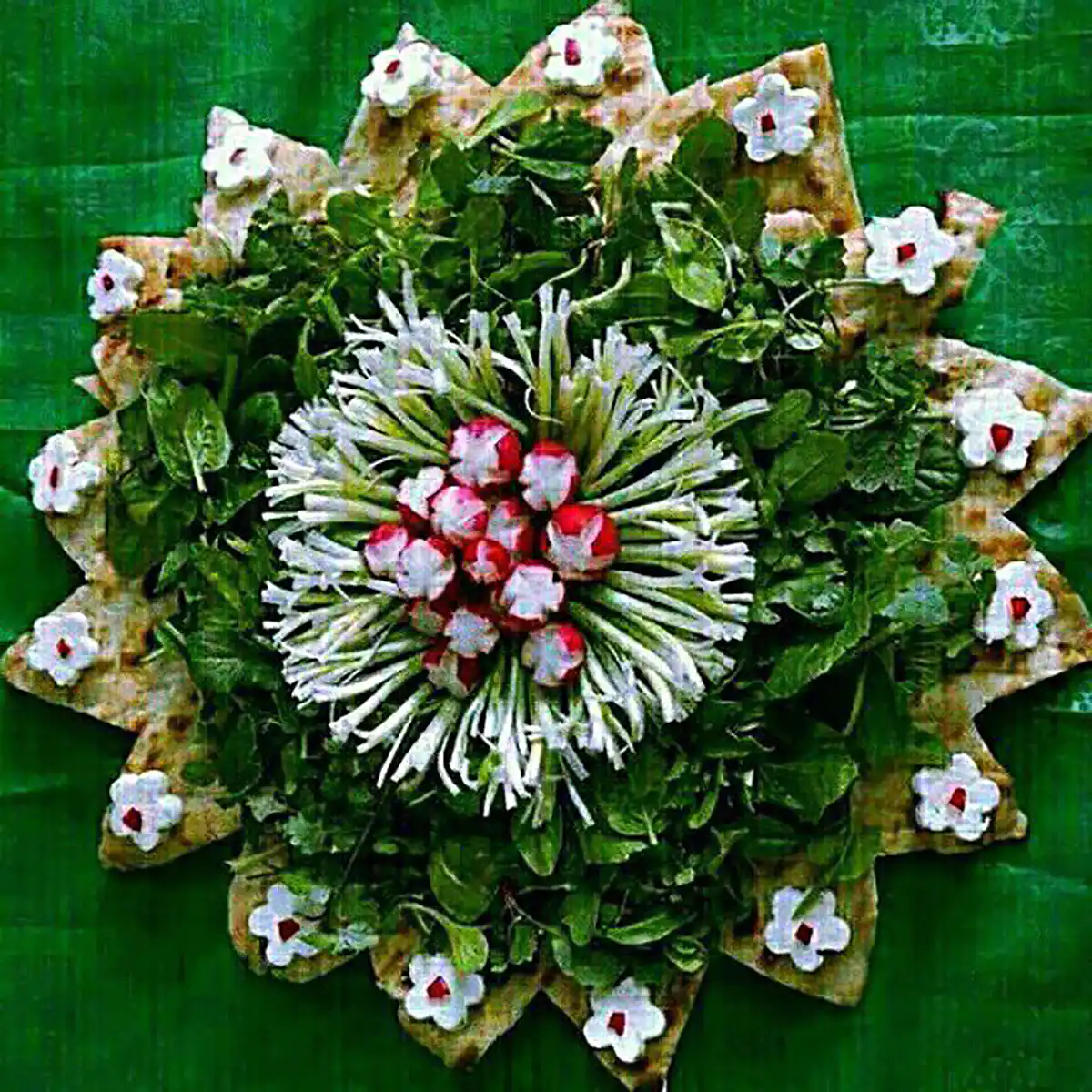 تزیین سبزی خوردن برای عروس 