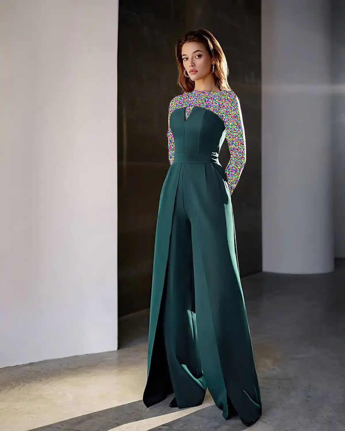 اورال زنانه سبز شیک و مجلسی