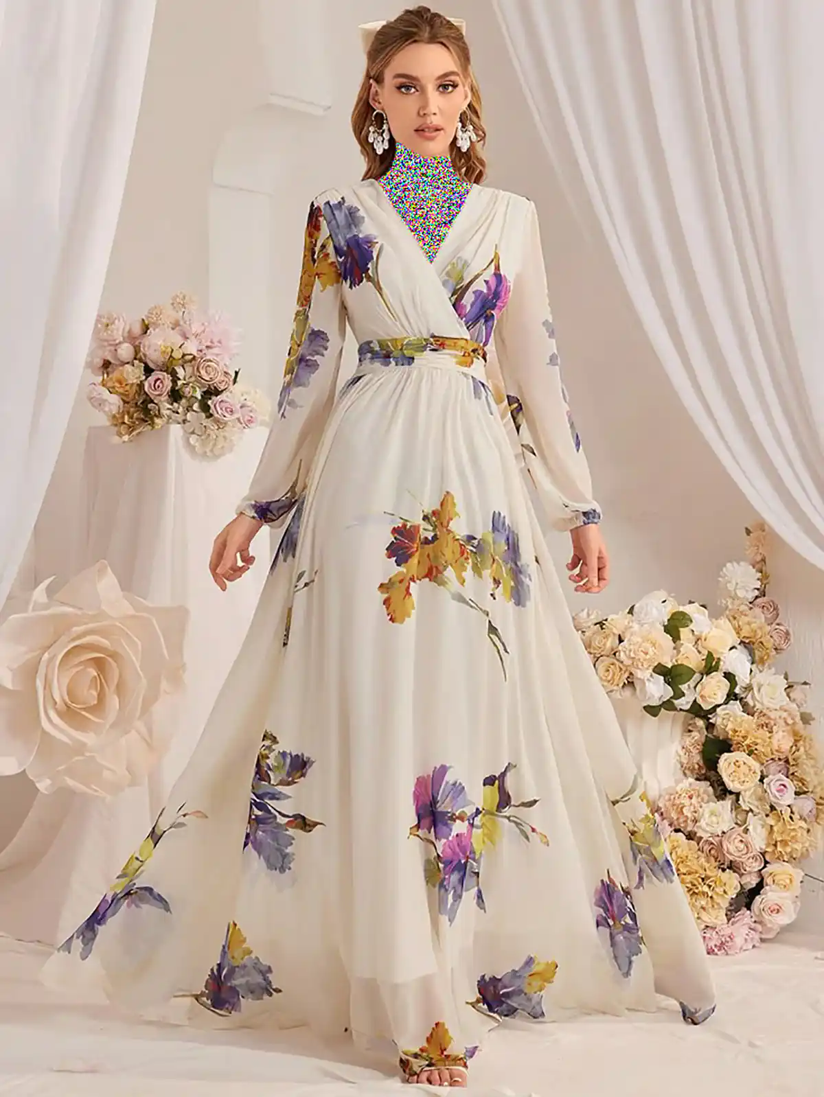 لباس مجلسی زنانه طرح دار