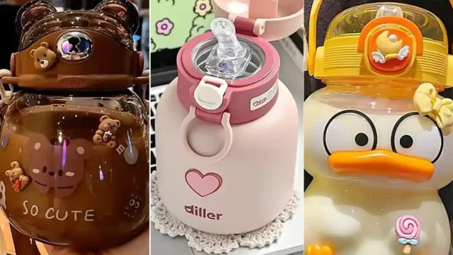 بطری آب فانتزی و کیوت | ۱۵ مدل خوشگل دخترونه برای سفر و باشگاه و طبیعت‌گردی
