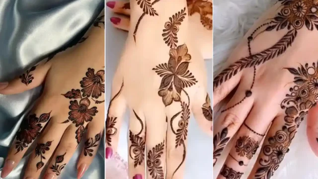 نقش حنا عربی ساده | ۱۵ طرح کشیده و ظریف که انگشتاتو خوش‌فرم و زیبا نشون می‌دن