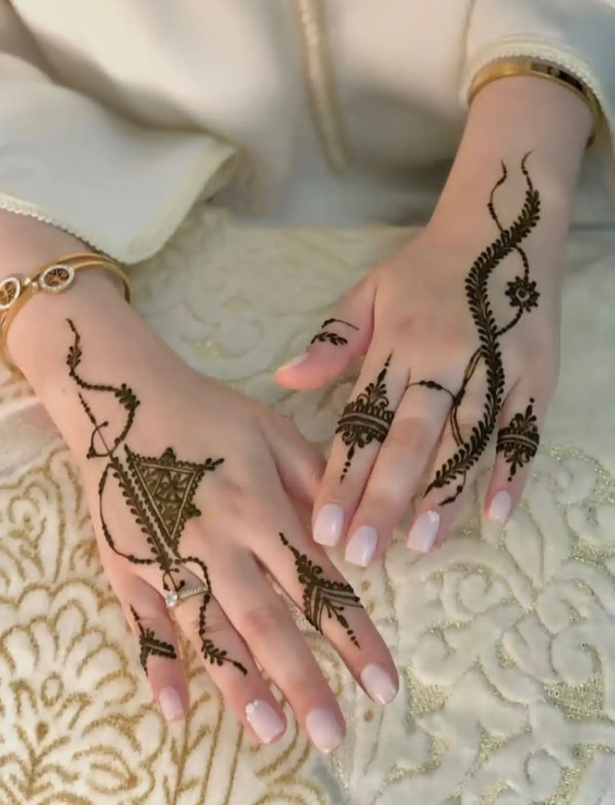 عکس نقش حنا جدید نقش حنا عربی شیک دخترانه نقش حنا ساده دخترانه نقش حنا ساده و شیک نقش خینه دخترانه طرح حنا ساده روی انگشت