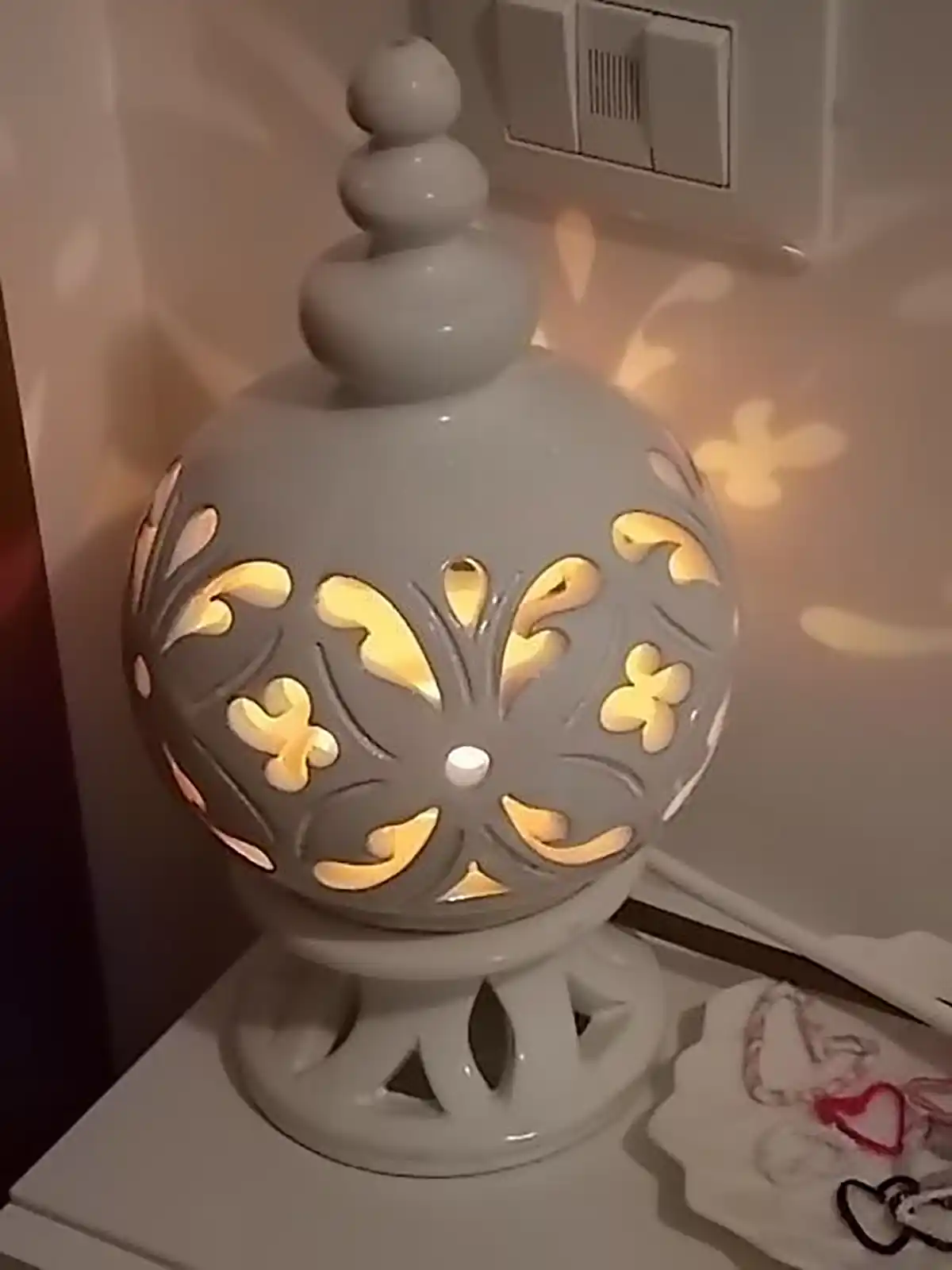جاشمعی کلبه سرامیکی جا شمعی جاشمعی سرامیک جا شمعی کریستال کلبه سرامیکی سفید