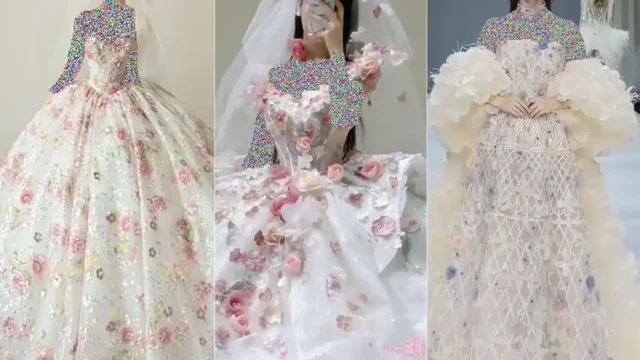 پیراهن زنانه گل گلی | ۱۵ مدل پرطرفدار لباس مجلسی با طرح‌های گلدار مناسب فرمالیته و تولد و جشن عقد