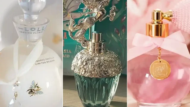 شیشه ادکلن هدیه | ۱۵ عکس از شیشه‌های لاکچری برای دکور میز آرایش + گالری تصاویر