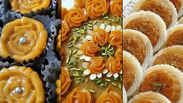 تزیین حلوا مجلسی | مدل ساده ولی دلبر برای ظرفای نذری با کمترین امکانات و بیشترین اثر