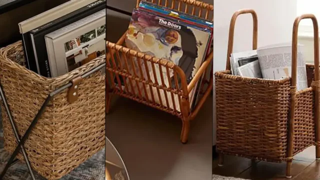 جای مجله حصیری در کنار مبل و تخت خواب | ۱۵ استایل کاربردی برای خونه‌های امروزی