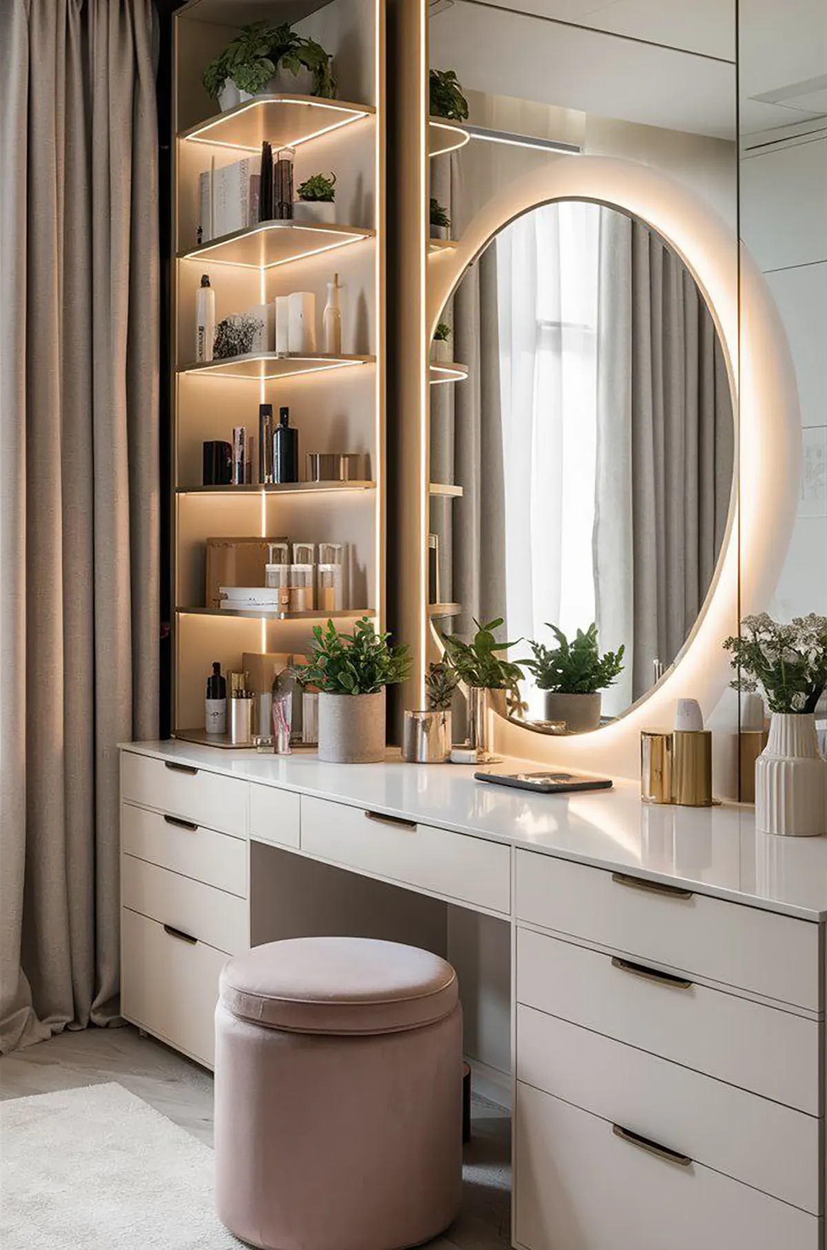 میز آرایش چوبی