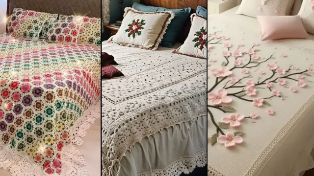 رو تختی قلاب بافی برای فصل تابستون و زمستون | همه‌چی تموم برای همه فصل‌ها